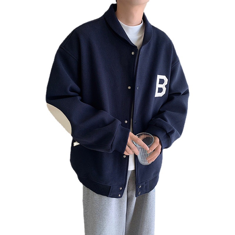 Áo Khoác Bóng Chày Bằng Da Cao Cấp Phong Cách vintage Đường Phố Cho Nam