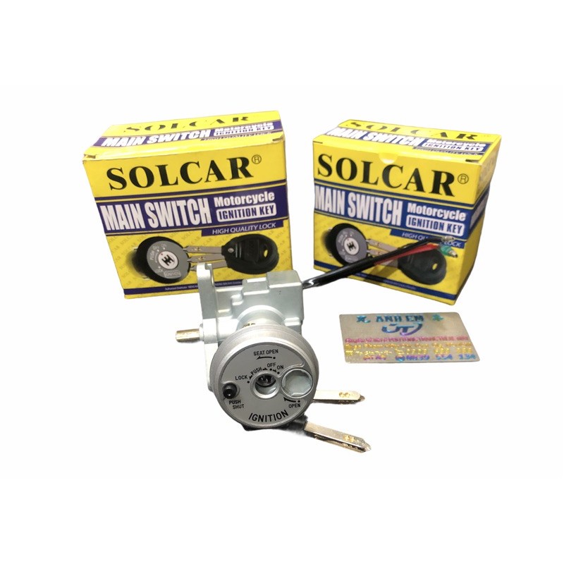 Ổ Khoá SOLCAR 6 Cạnh Exciter / Wave / Dream / Fu / RS ////