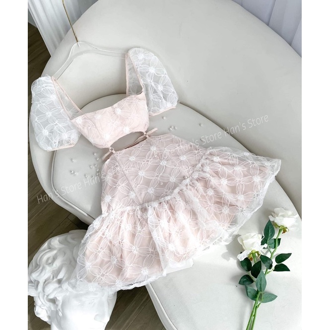 Vải ren lưới thời trang 3D cao cấp