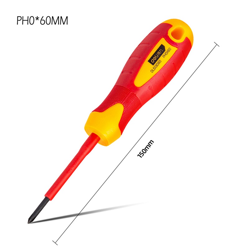 1 Tuốc Nơ Vít Phillips Cầm Tay Điện Áp Cao 1000V Cách Điện Có Rãnh