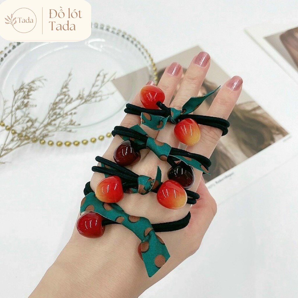 Cột tóc quả cherry nơ siêu dễ thương Tada shop