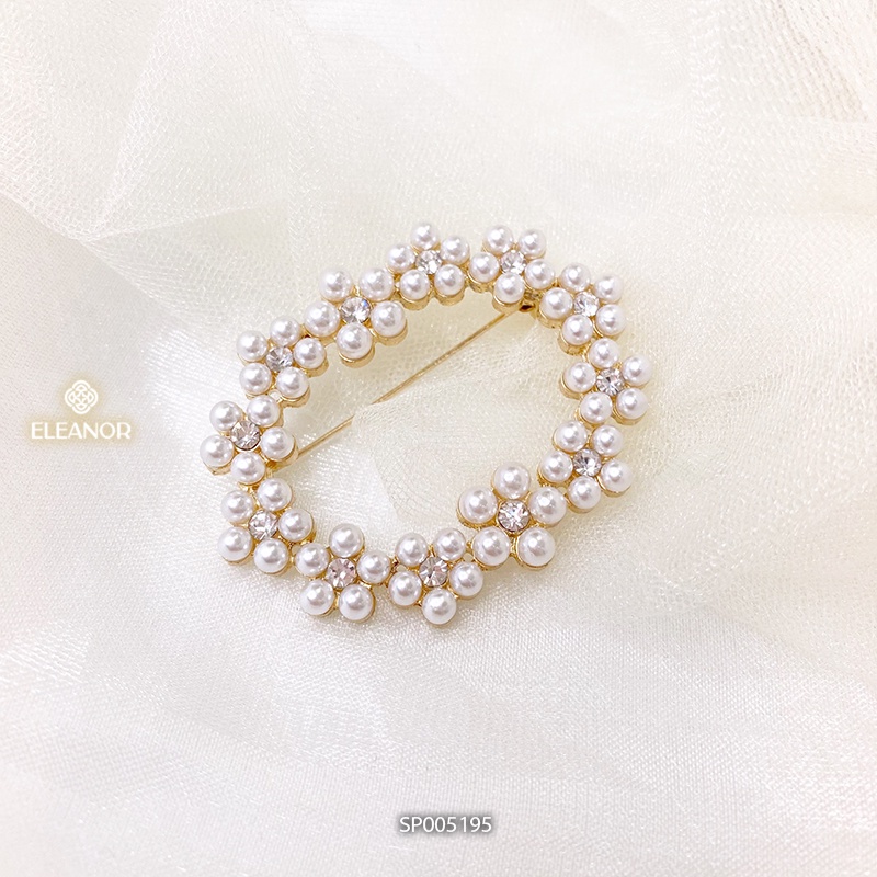 Ghim cài áo nữ Eleanor Accessories vòng hoa ngọc trai nhân tạo phụ kiện trang sức 5195