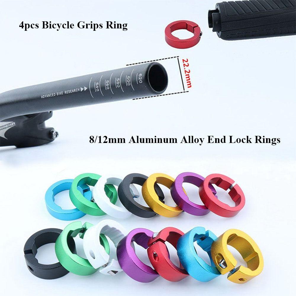Muvako 4 cái vòng tay cầm xe đạp 8 / 12mm hợp kim nhôm tay lái xe đạp