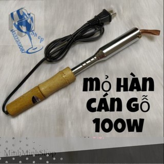 Mỏ hàn cán gỗ 100w - mỏ hàn đầu dẹt 100w
