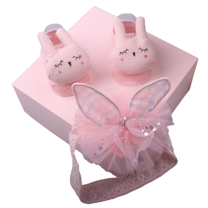 Vớ Vải Ren Đính Nơ Dễ Thương Dùng Chụp Ảnh Cho Bé