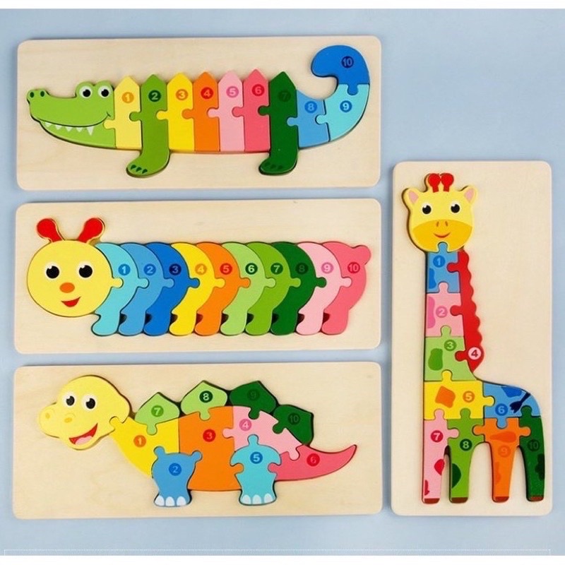 Tranh ghép nối số từ 1 đến 10 Baostore dành cho bé từ 1-3 tuổi