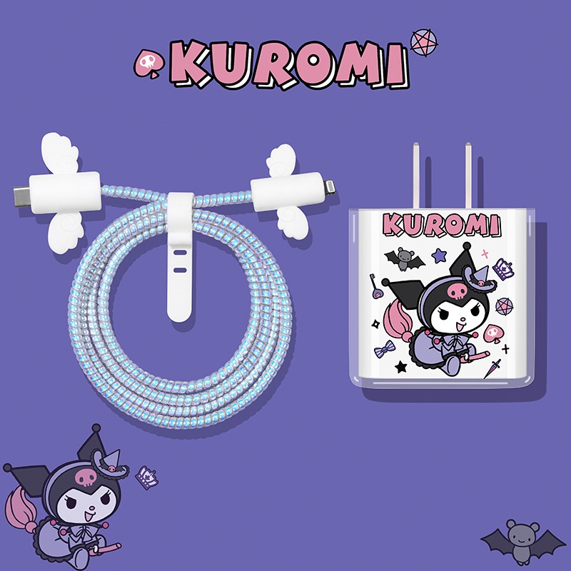 Ốp Điện Thoại Dẻo Màu Laser Họa Tiết Hoạt Hình Chú Chó / Thỏ Dễ Thương Cho Iphone 18 / 20W Kèm Dây Cáp 1.6m