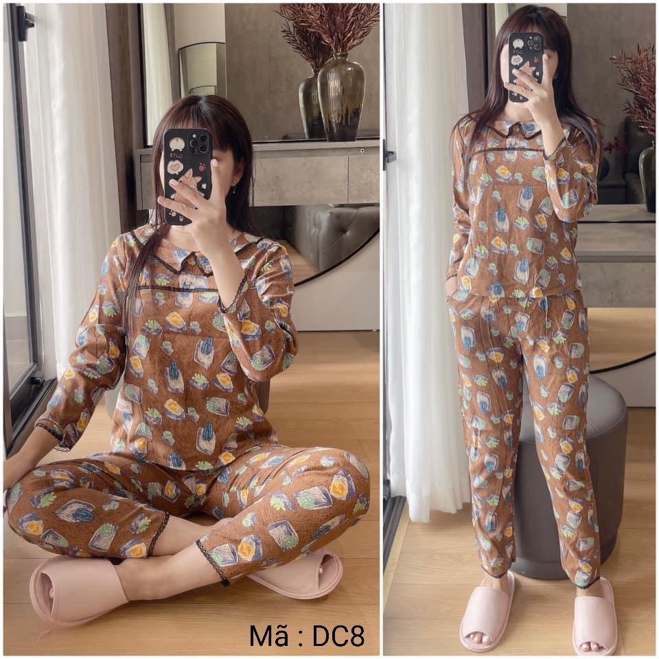 Đồ bộ nữ, Quần áo mặc nhà mẫu Cà Bông dày dặn mặc thu đông siêu xinh, sau sinh ok