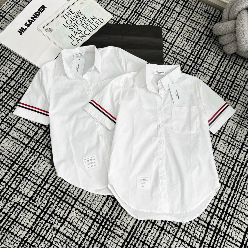 Áo Sơ Mi Tay Ngắn Viền Cổ Tay - BT Fashion