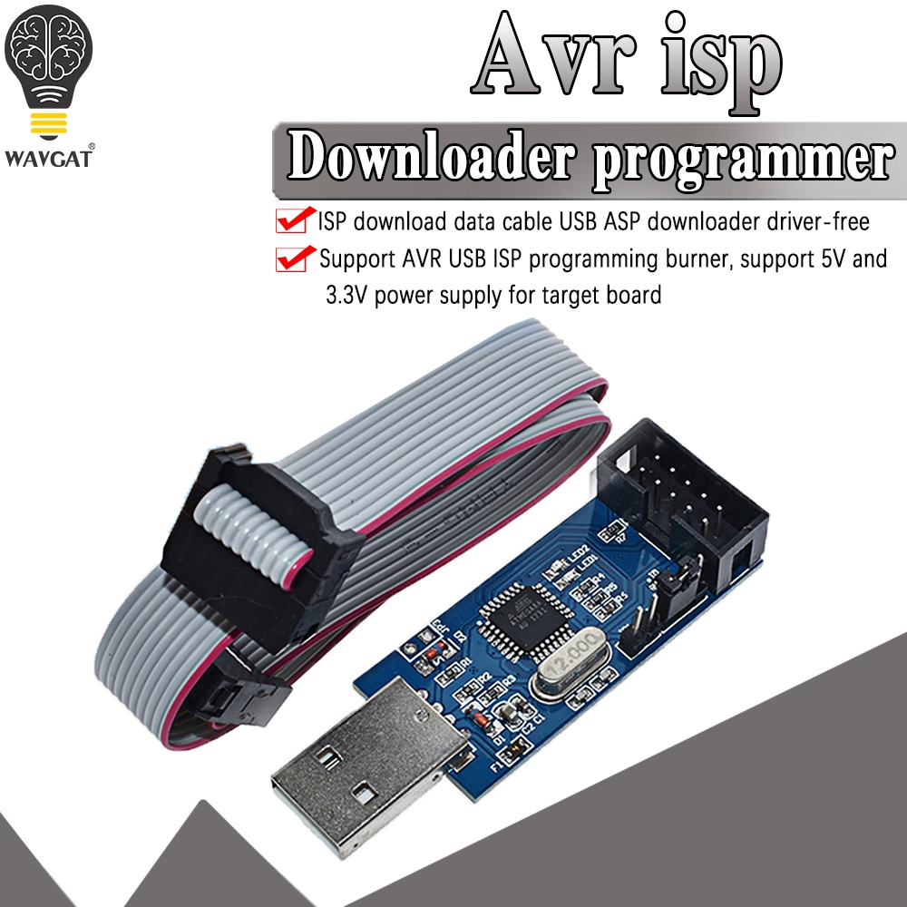 Usbasp USBISP AVR Lập Trình ISP USB ASP ATMEGA8 ATMEGA128 Hỗ Trợ Win7 64
