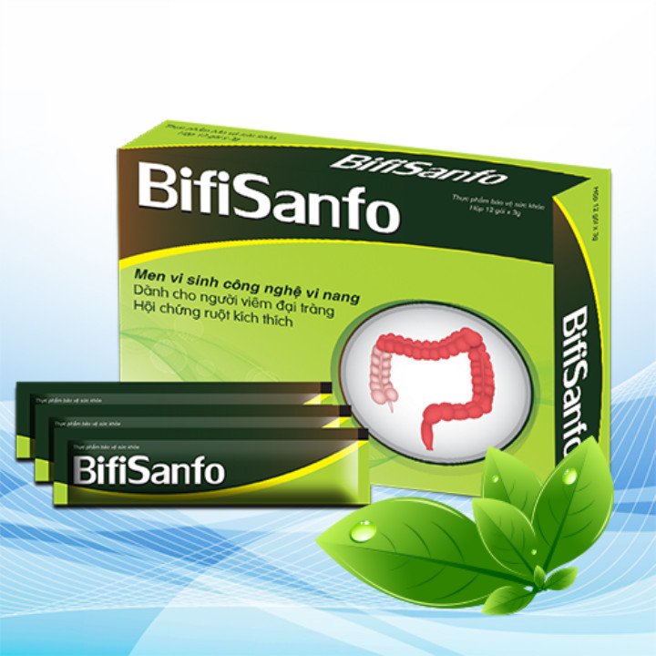 Men Bifisanfo Plus giảm các triệu chứng viêm đại tràng, đau bụng đi ngoài,cân bằng hệ vi khuẩn có ích đường ruột tăng sứ
