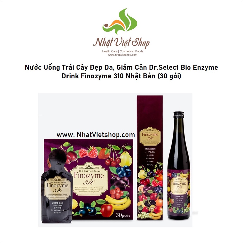 Nước Uống Trái Cây Đẹp Da Dr.Select Bio Enzyme Drink Finozyme 310 Nhật Bản (30 gói)