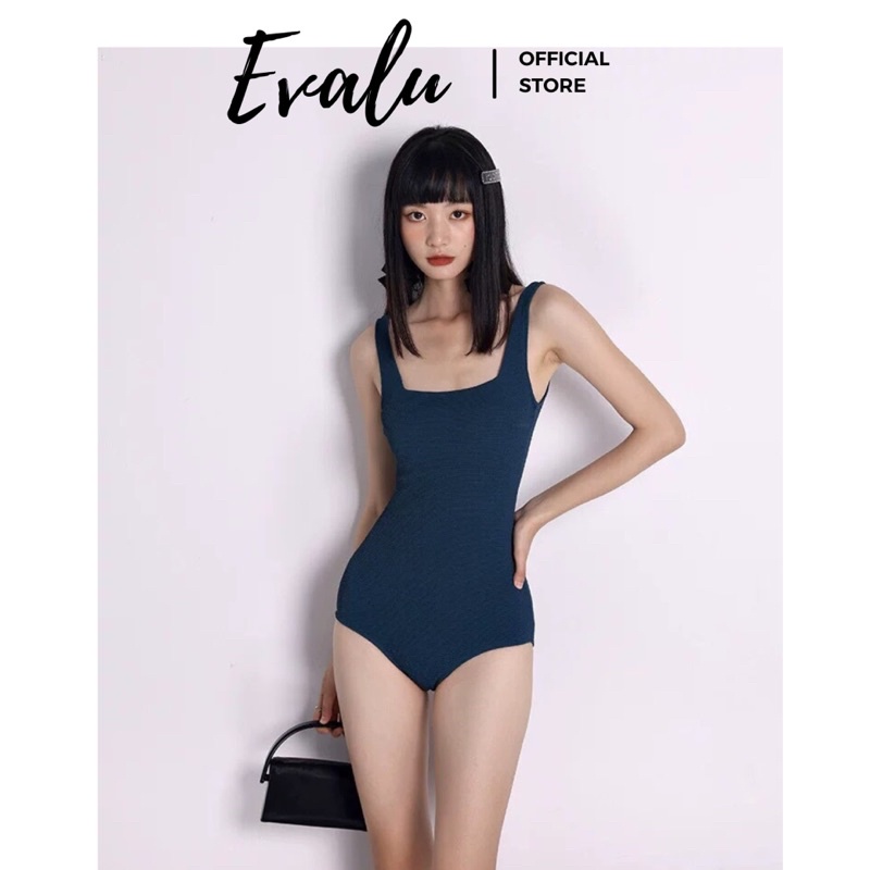 Bikini 1 mảnh 2 dây báic, đồ bơi nữ liền thân mẫu đơn giản [A24]