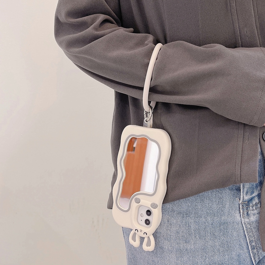 Ốp Điện Thoại silicone Mềm Mặt Gương Thỏ Trắng Cho vivo Y52S Y31S Y53S Y76S Y33S Y55 Y55S Y77 Y30 Y70S Y51S X80 X90 S16 Y35 Y16