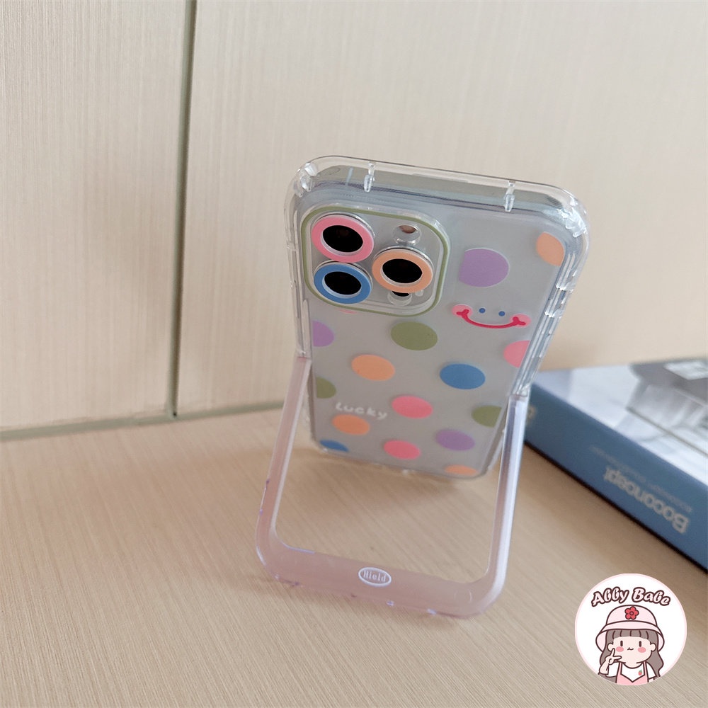 Ốp Điện Thoại TPU Mềm Chống Sốc Họa Tiết Chấm Bi / Mặt Cười Nhiều Màu Sắc Cho Iphone 13 12 11 Pro Max XR 8 7 Plus