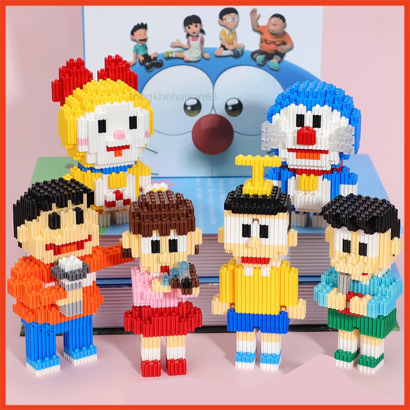 Mô Hình Lắp Ráp Doraemon, 3D Mini Các Nhân Vật Hoạt Hình Nobita, Chaien