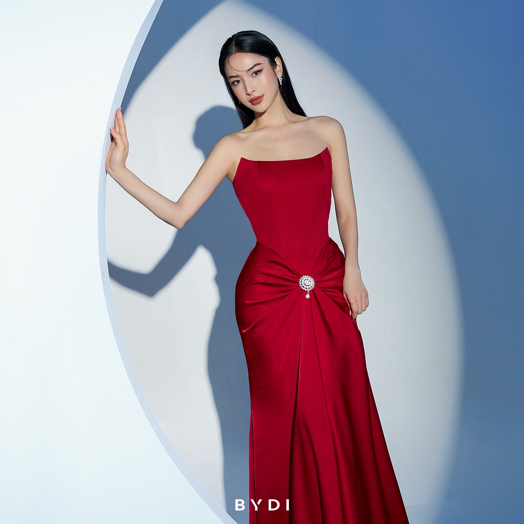 Váy Cúp Ngực Nữ Dáng Dài BYDI Design, Đầm Thiết kế Bo Nhúng Đính Đá Sang Trọng BYDI Fashion | LUNA DRESS