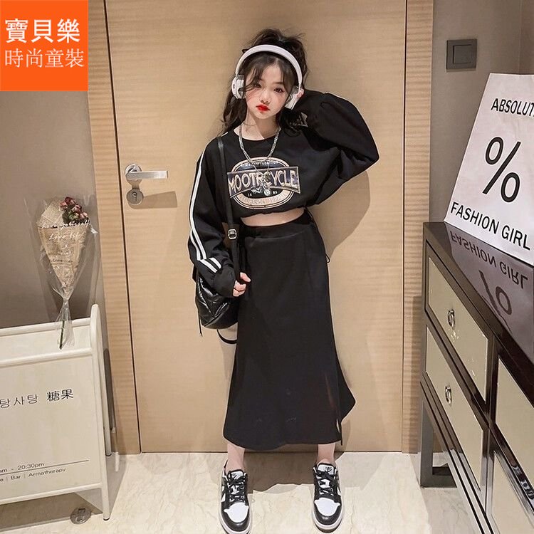 Set Áo Váy Thời Trang Xuân Thu 2023 Phong Cách Hàn Quốc Cho Bé Gái