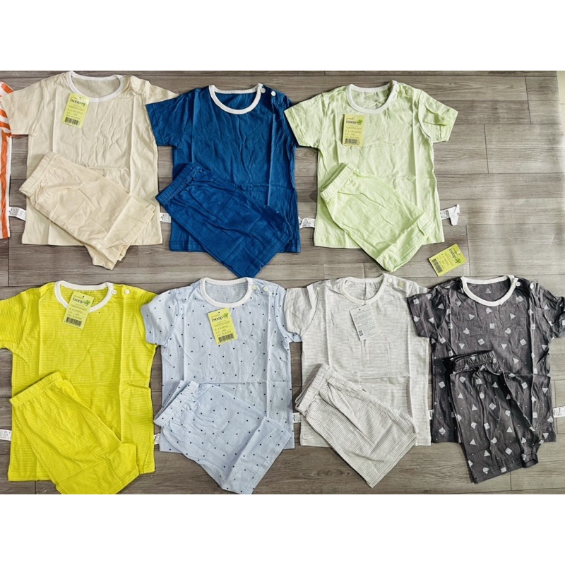 Combo 3 bộ xuất hàn mùa hè cho bé trai / gái cotton hữu cơ dạng đùi