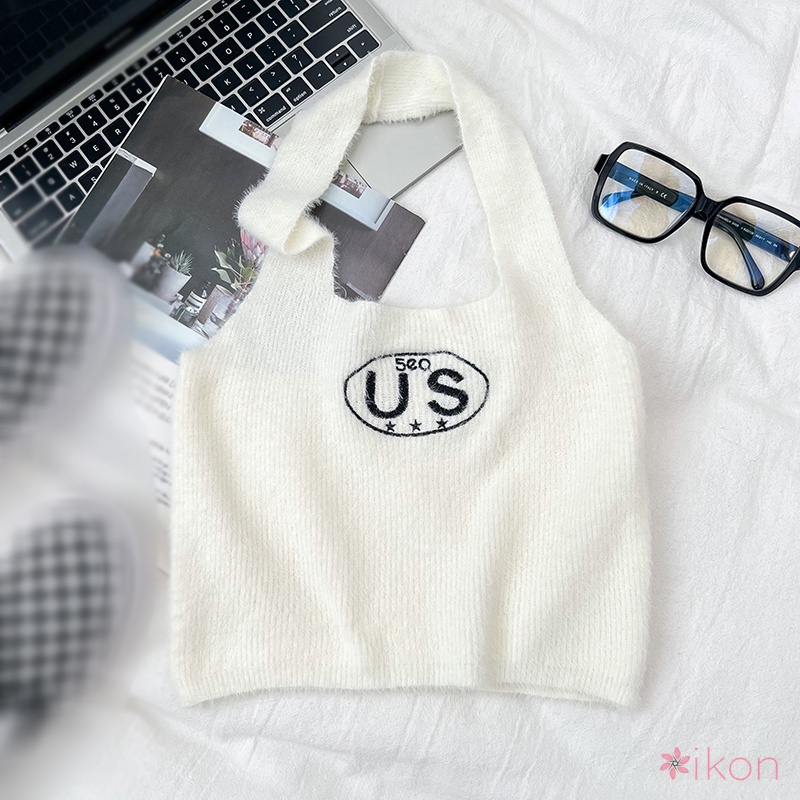 Áo Hai Dây Dệt Kim Phong Cách Hàn Quốc Cho Nữ