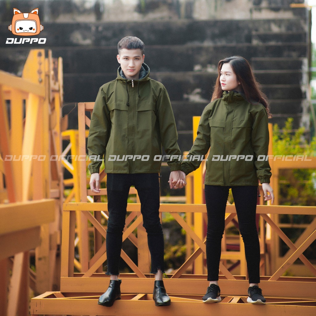 Áo khoác Dù WindBreaker Ultra unisex, vải dù 2 lớp Duppo