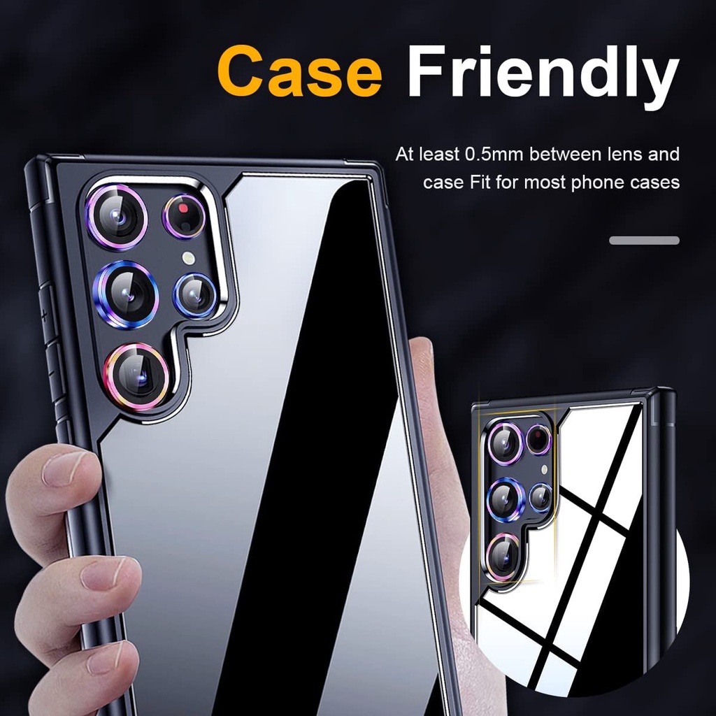 Khung Bảo Vệ Ống Kính Máy Ảnh Bằng Hợp Kim Nhôm Chống Trầy Cho samsung galaxy s22 ultra s23 ultra utra s24 ultra s23 +
