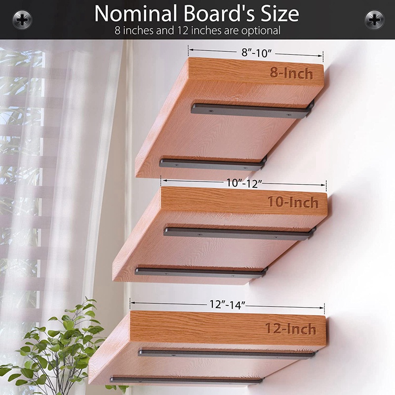 Set 2 Giá Đỡ Kệ Gắn Tường Bằng Sắt Kích Thước 10 Inch Phong Cách Hiện Đại