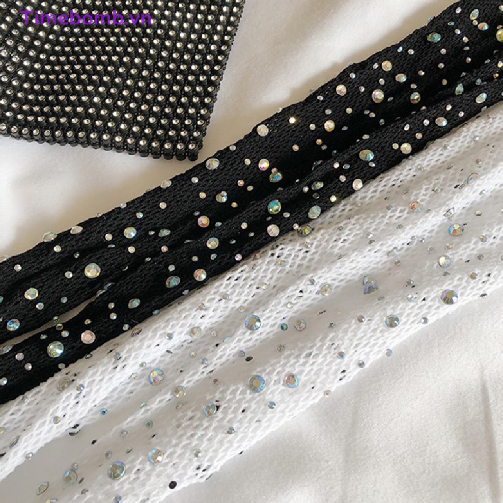 # Túi Xách Nữ Thời Trang # Tất Lưới Màu Trắng Đen Đính Hạt Lấp Lánh Gợi Cảm Cho Nữ