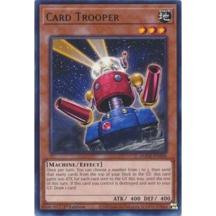 Thẻ bài yugioh card trooper - amde-en046 - rare 1st edition