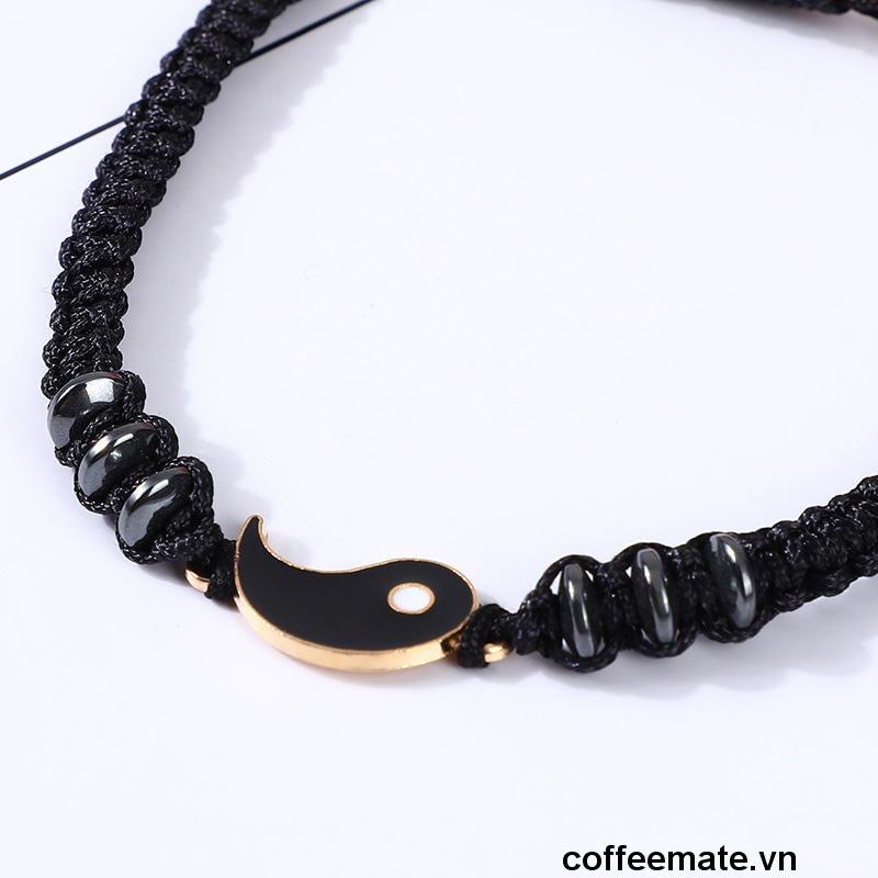 ⚡Vòng tay bằng hợp kim thiết kế mặt dây kết hợp âm dương thời trang cho cặp đôi