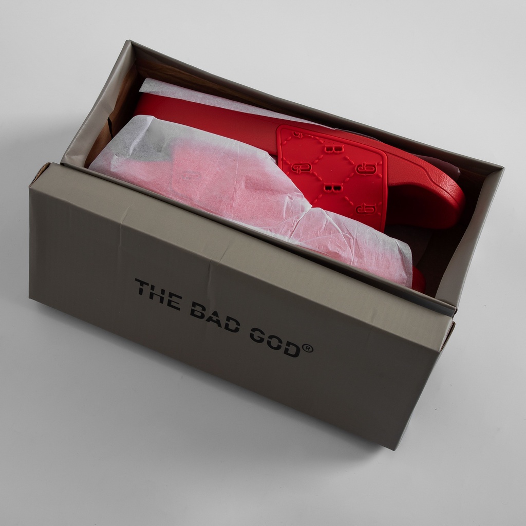 Dép quai ngang slipper The Bad God Tartaros đỏ fullbox X04 Red