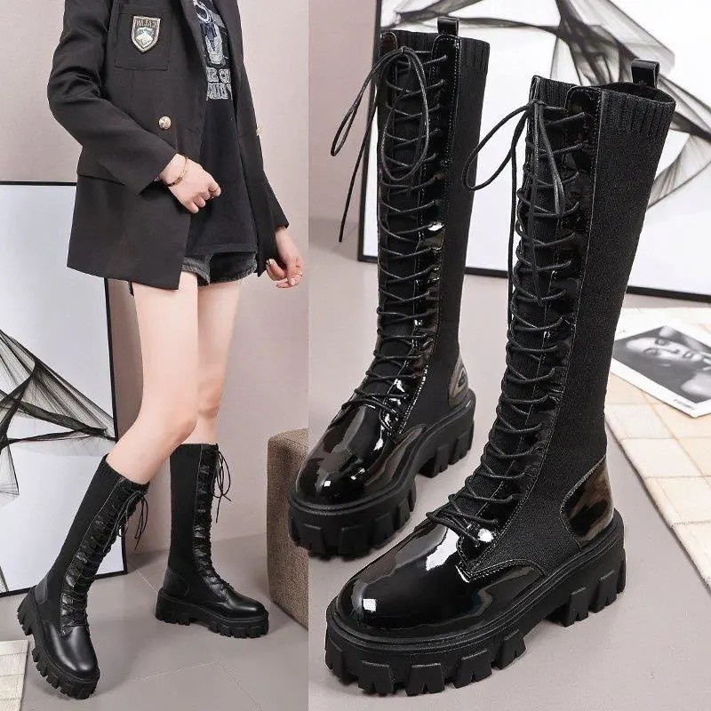 [ Order ] Boots đùi đế chiến binh đế 6cm