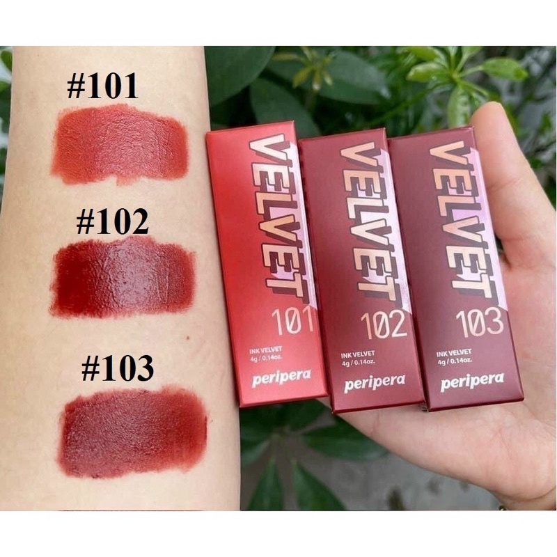 Son Ink siêu lì màu 101, 102,103, 05, 07, 08