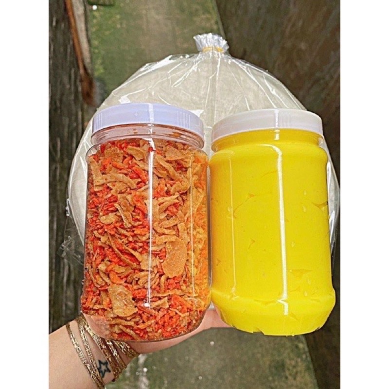 Combo Siêu Bơ - Bánh tráng phơi phương -Muối tép hành phi -Bơ trứng lớn