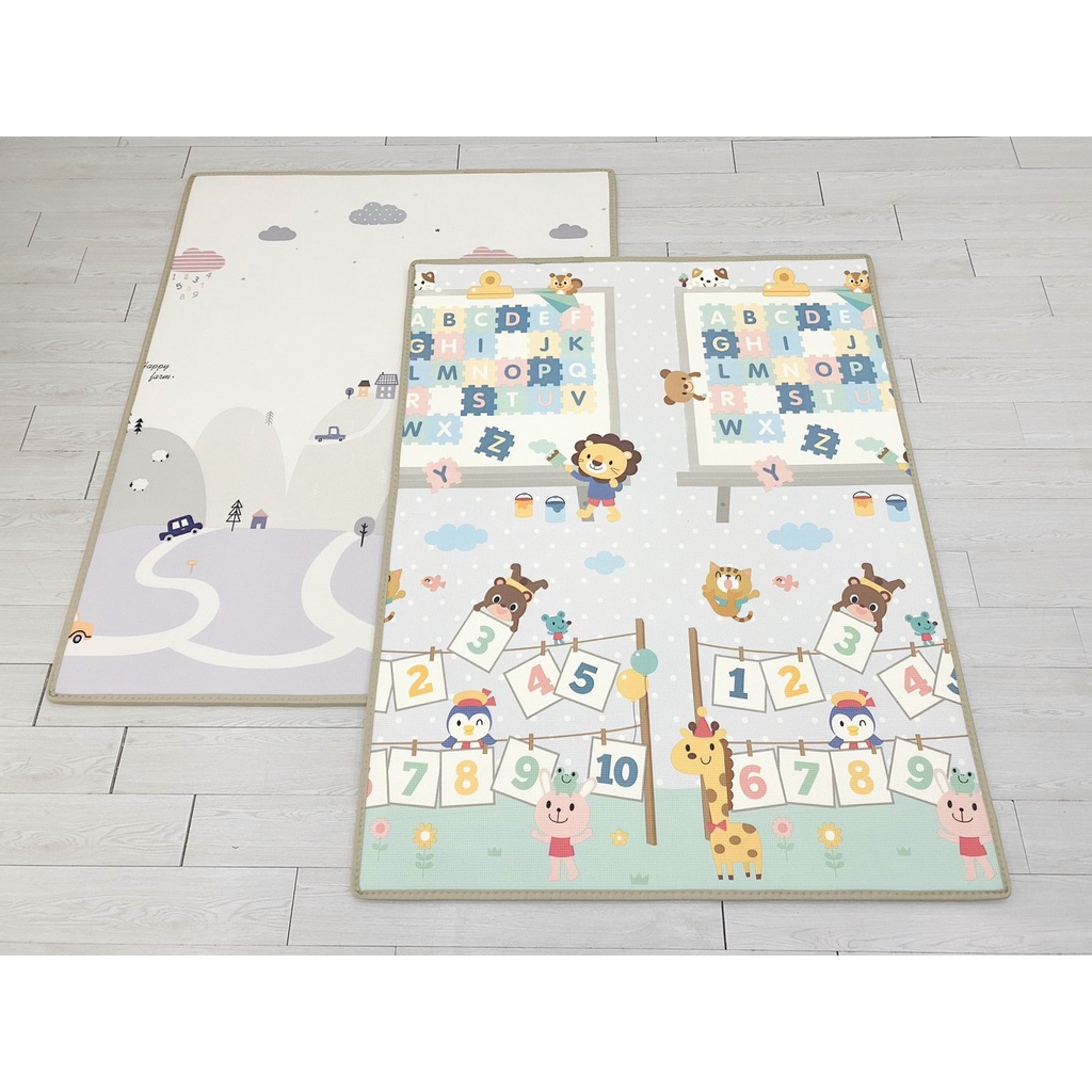 Thảm Xốp Trải Sàn, Thảm Cuộn Umoo Cao Cấp Chính Hãng Size 1m4 x 1m8 Dày 1.5 cm Chống Thấm, Chống Va Đập