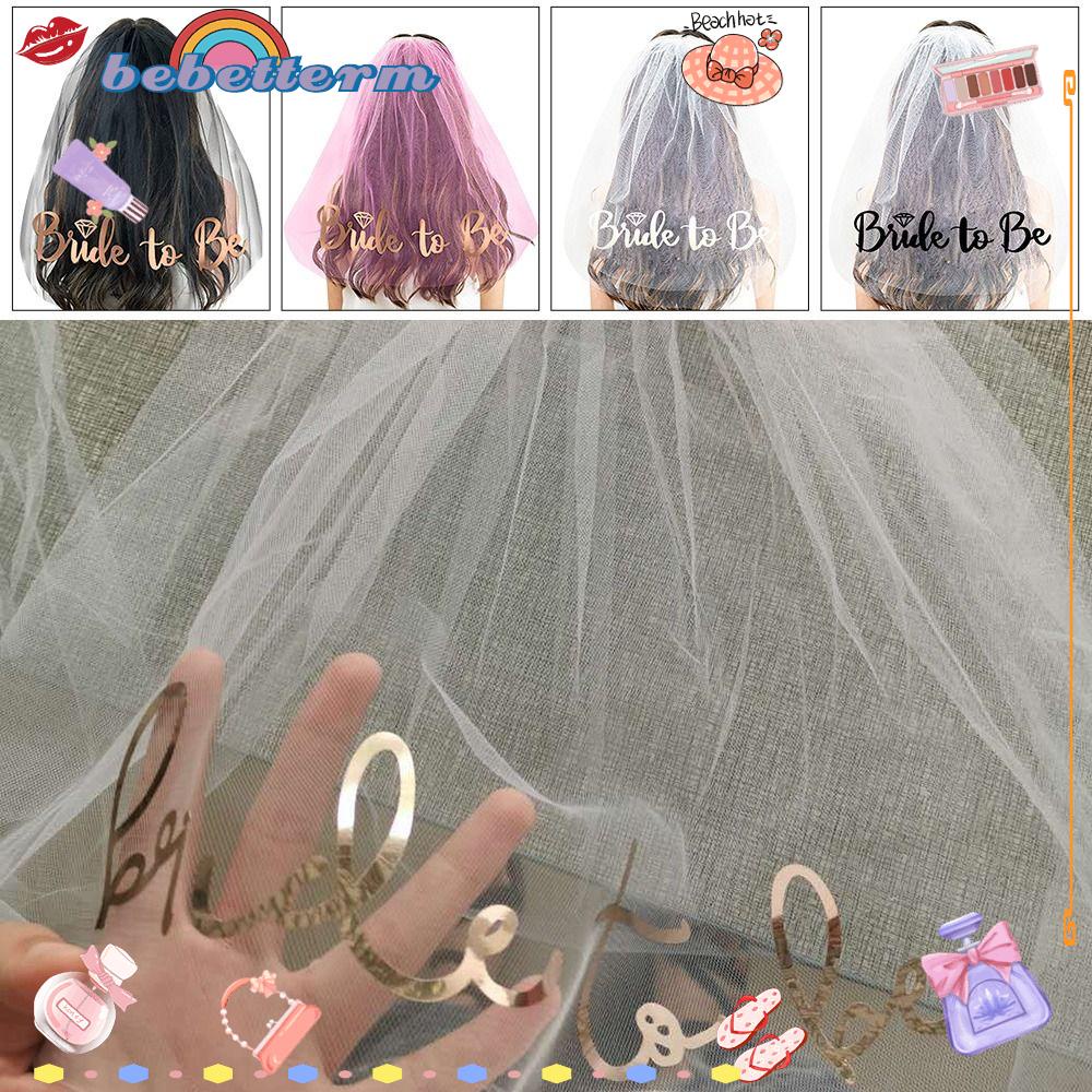 Bộ 2 Băng Đô Cài Tóc Chữ BRIDE TO BE Girl Bachelorette