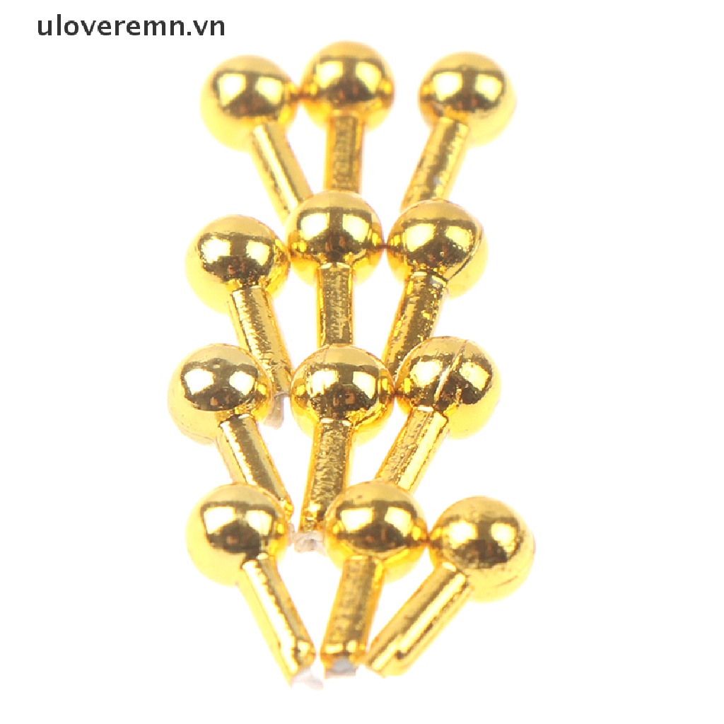 Set 12 Tay Nắm Ngăn Kéo Mini Màu Vàng Tỉ Lệ 1 / 12 Trang Trí Nhà Búp Bê