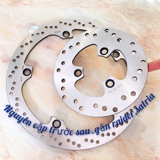 Đĩa trước sau gắn Satria/ Raider_trước 290mm, sau 190mm_gắn như zin