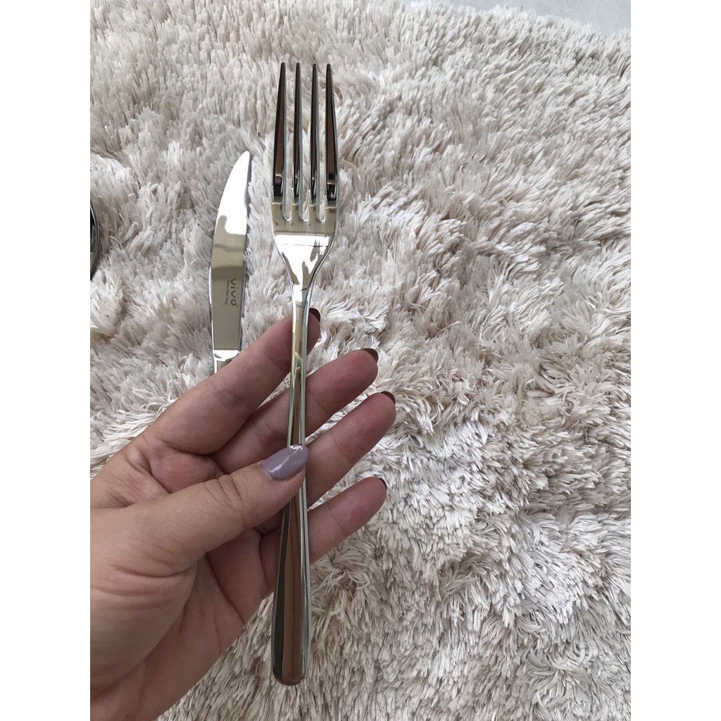 Bộ Dao muỗng  nĩa  ăn bít tết, Inox cao cấp sáng bóng, tinh tế, thiết kế sang trọng VIVO