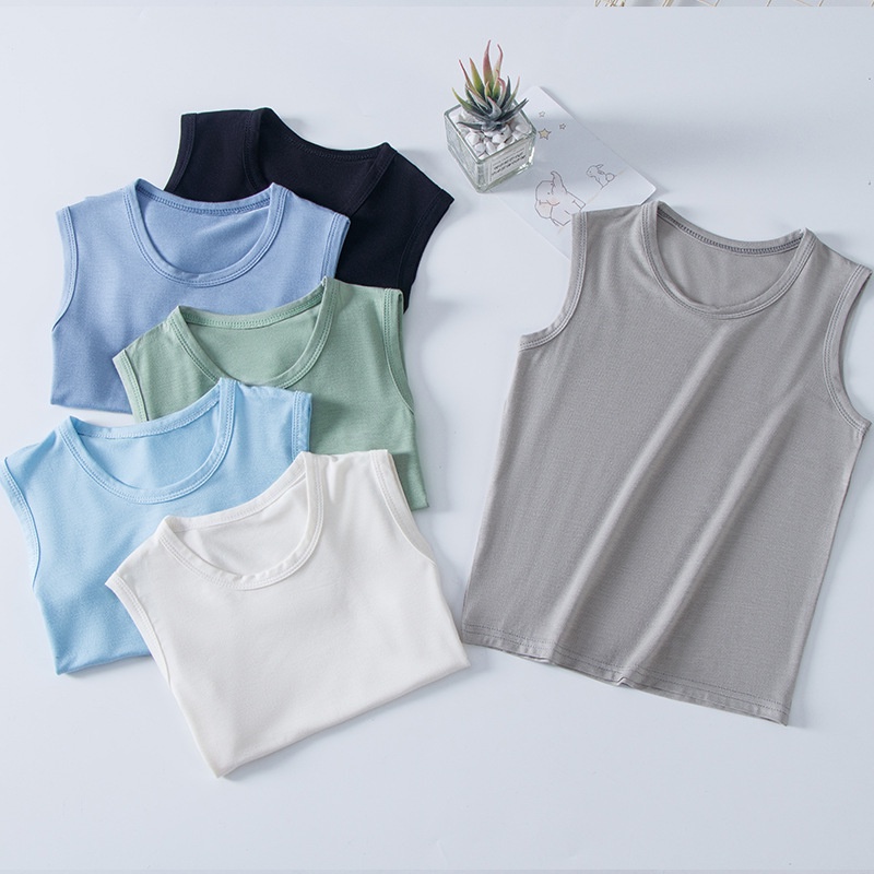 Áo Sweater Sát Nách Cổ Tròn Dáng Rộng 90-160cm Thời Trang Mùa Hè Cho Bé