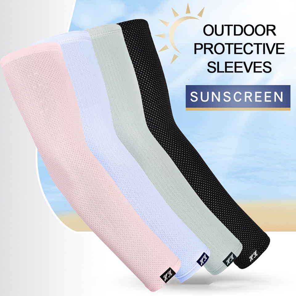 Găng Cánh Tay Chống Nắng Tia UV Thoáng Khí Dành Cho Nam Nữ Chạy Bộ Chơi Thể Thao Ngoài Trời
