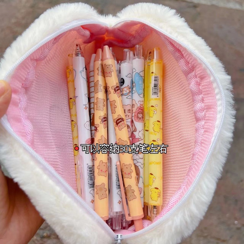 Hộp Bút Gấu Dâu Lotso Túi Đựng Bút Chì Sức Chứa Lớn Họa Tiết Hoạt Hình Dễ Thương Cho Bé