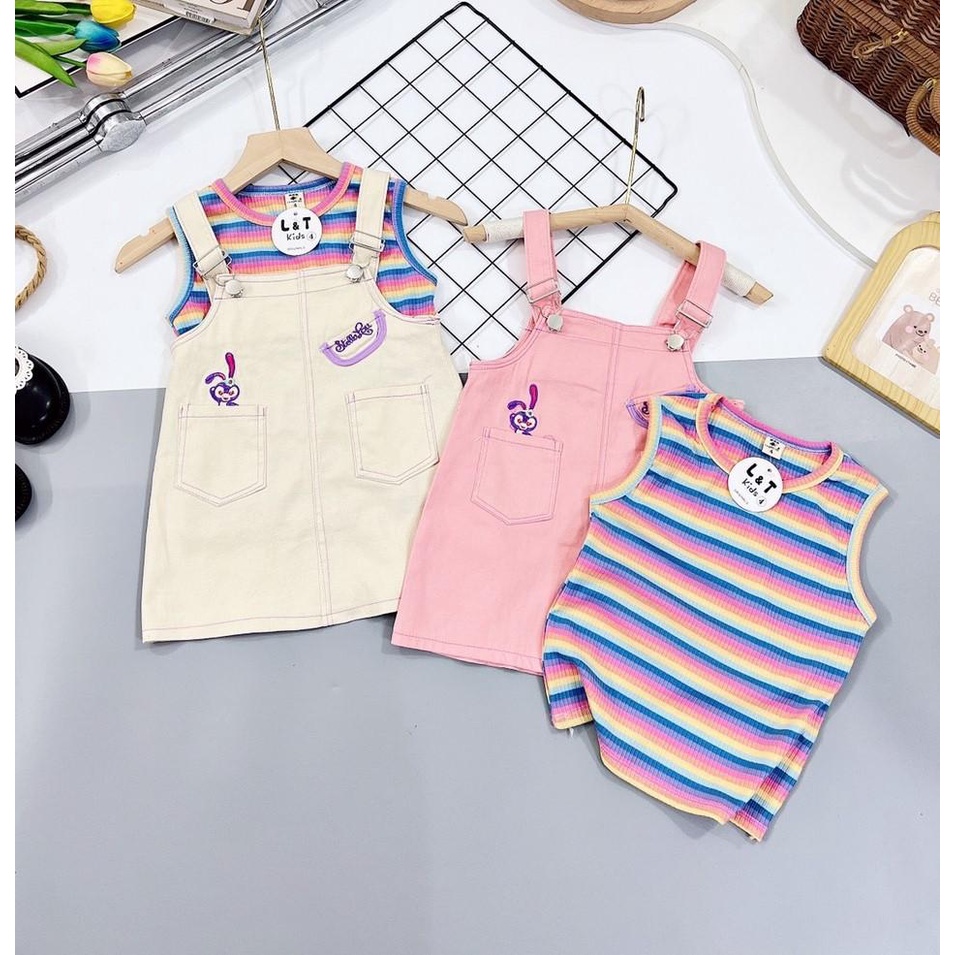 Set đồ bé gái, VBG,Sét yếm sắc màu siêu đẹp cho bé gái 8-20kg