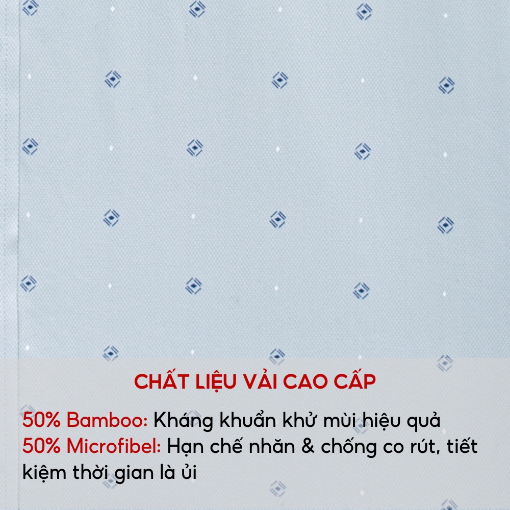 Áo sơ mi nam ngắn tay Biluxury 6SMCH006GHS phom Slimit công nghệ kháng khuẩn thời trang văn phòng lịch lãm