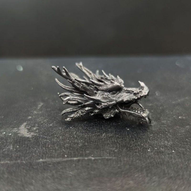 Mặt Dây Chuyền Hình Đầu Rồng Bằng Đồng Nguyên Chất Phong Cách Retro