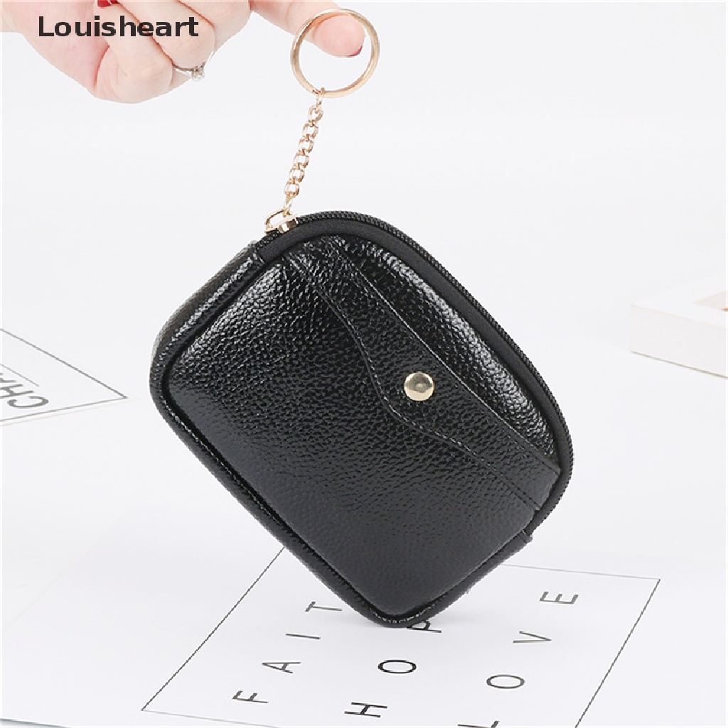 Ví Tiền Da PU Mềm Màu Trơn Khóa Kéo Đơn Giản Dành Cho Nữ