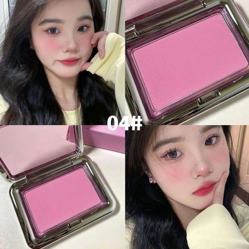 Phấn Má Hồng Hộp Vuông Nhỏ Màu Hoa Hồng Tự Nhiên Lâu Trôi