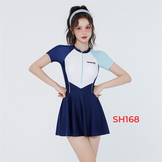 Đồ bơi liền thân váy tay ngắn SH168