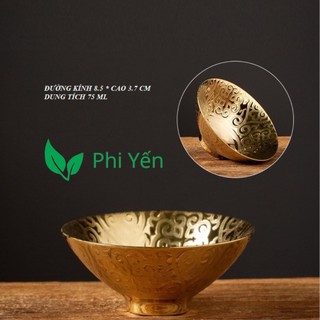 Chén Sứ Cảnh Đức dát vàng 24K (Sản phẩm cao cấp 75 ml)
