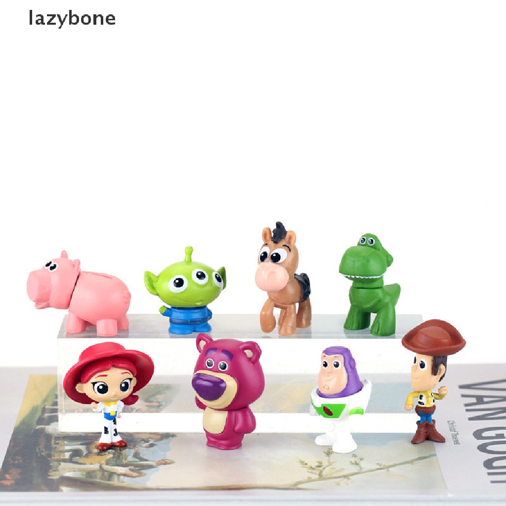 DISNEY Set 8 Mô Hình Nhân Vật Hoạt Hình Toy Story Trang Trí Xe Hơi
